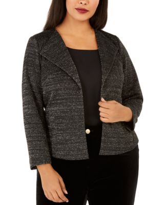 plus size metallic blazer