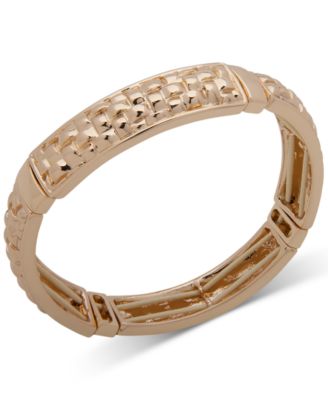 Anne Klein - Basket Weave Textured Stretch Bracelet