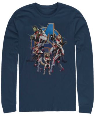 Marvel Men's Avengers Endgame Suit Group, Long Sleeve T-shirt