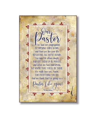 Dexsa Our Pastor Wood Plaque with Easel and Hanger, 6