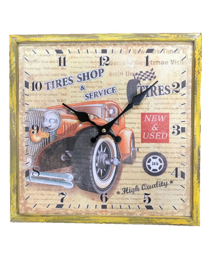 Creative Motion Clock with Car Design with High Quality Wood Frame & Reviews - Clocks - Home Decor - Macy's