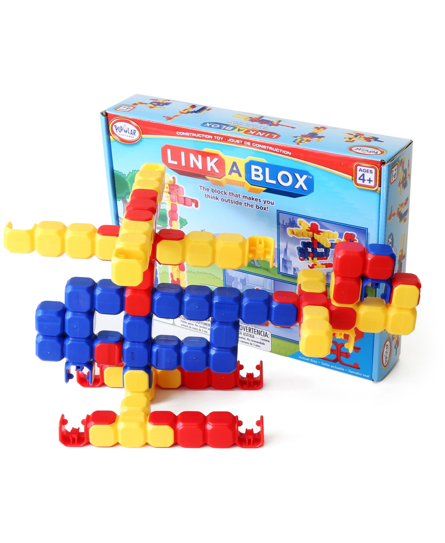 Детский конструктор Popular Playthings LinkaBLOX Stem 3D-Construction 60-Piece Building Set, Ages 4+ — фото 1
