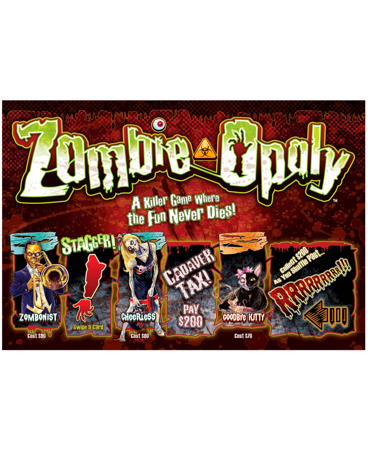 Late For The Sky Zombie-opoly Game In Multi