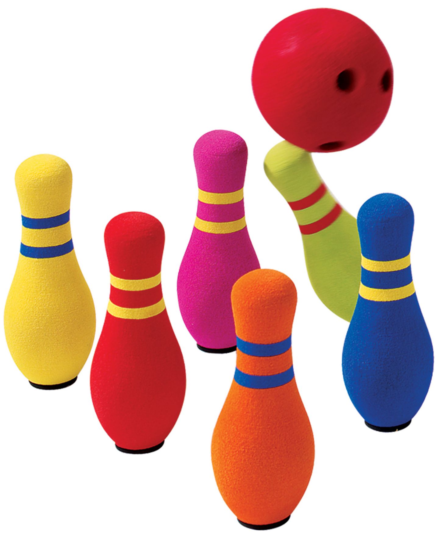 Детские игрушки MasterPieces Puzzles Fundamental Foam Weighted Ball Bowling Set, 6-Piece, Ages 3+ — фото 6