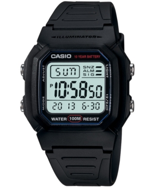 Shop Casio Men's Digital Black Resin Strap Watch 37mm