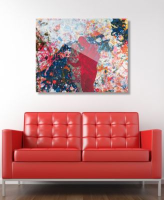 First Sight Scarlet Abstract 16" x 20" Acrylic Wall Art Print