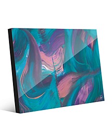 Tumba Part Two in Cyan Pink Abstract Acrylic Wall Art Print Collection