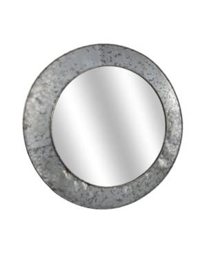Crystal Art Gallery American Art Decor Galvanized Round Mirror In Gray