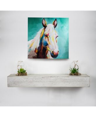 American Art Decor Wood Floating Wall Shelf - Small