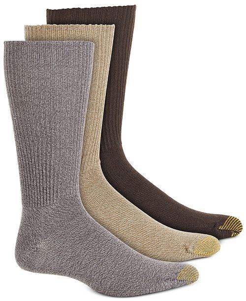 Gold Toe Adc Acrylic Fluffies 3 Pack Crew Casual Men S Socks