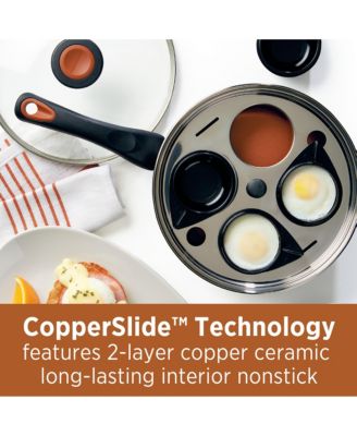 Glide Copper Ceramic 8" Nonstick Covered Egg Poacher