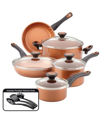 Farberware 12-Pc. Aluminum Nonstick Cookware Set - Purple - Macy's