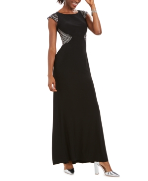 UPC 689886410778 product image for Vince Camuto Embellished Cap-Sleeve Gown | upcitemdb.com