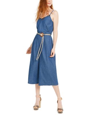 denim gaucho jumpsuit