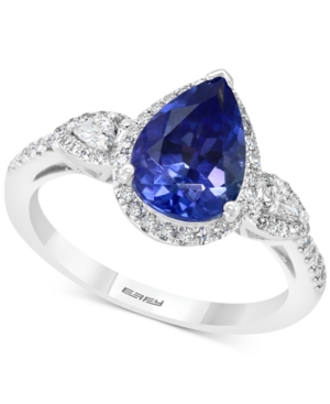 image of Effy Tanzanite (1-3/4 ct.t.w.) & Diamond (1/3 ct. t.w.) Ring in 14k White Gold