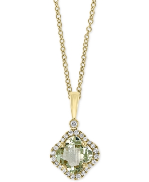 image of Effy Green Quartz (1-1/3 ct. t.w.) & Diamond (1/6 ct. t.w.) 18