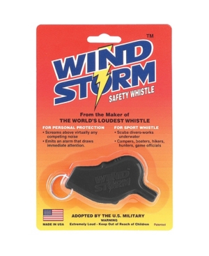 Storm Wind Safety Whistle In Black