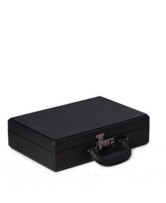 Bey-Berk Ten Watch Storage Box Briefcase with Handle and Combination Lock