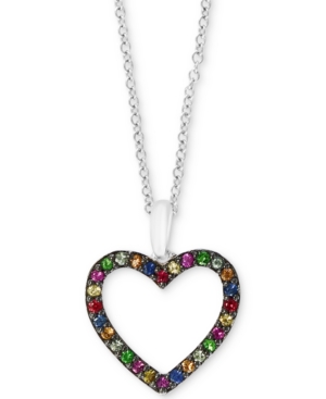 image of Effy Multi-Gemstone (1/4 ct. t.w.) Heart 18