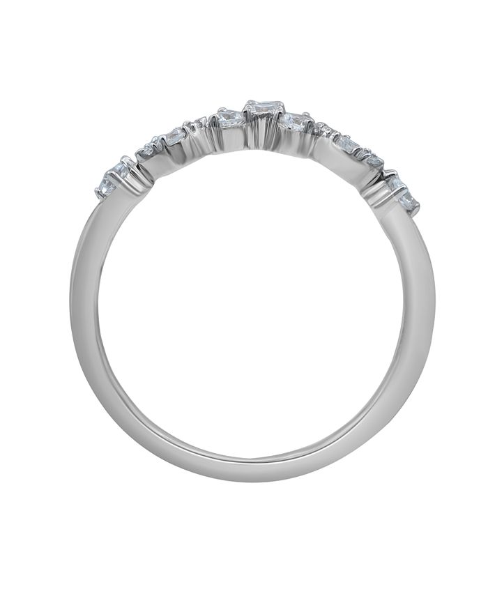 Macy's - Pear Shape Composite Round and Baguette Diamond (1 c.t .w.)  Ring in 14K White Gold