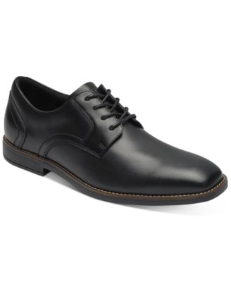 Tonal Lace Fastening Mens Rockport Slayter Plain Toe Shoes In Cognac