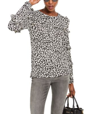 macys michael kors petite tops