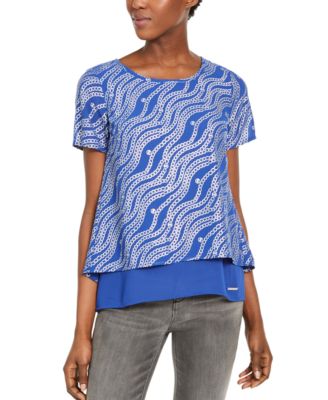 macys michael kors petite tops