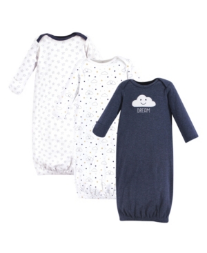 Hudson Baby Baby Girl Cotton Gowns 3-Pack