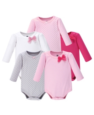 Hudson Baby Baby Girl Long Sleeve Bodysuit 5-Pack
