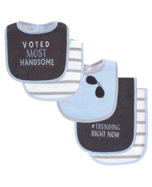 Hudson Baby Bib and Burp Cloth Set 5-Piece