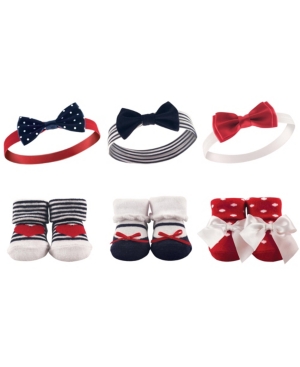 Hudson Baby Baby Girl 3-Headbands and 3-Socks Set