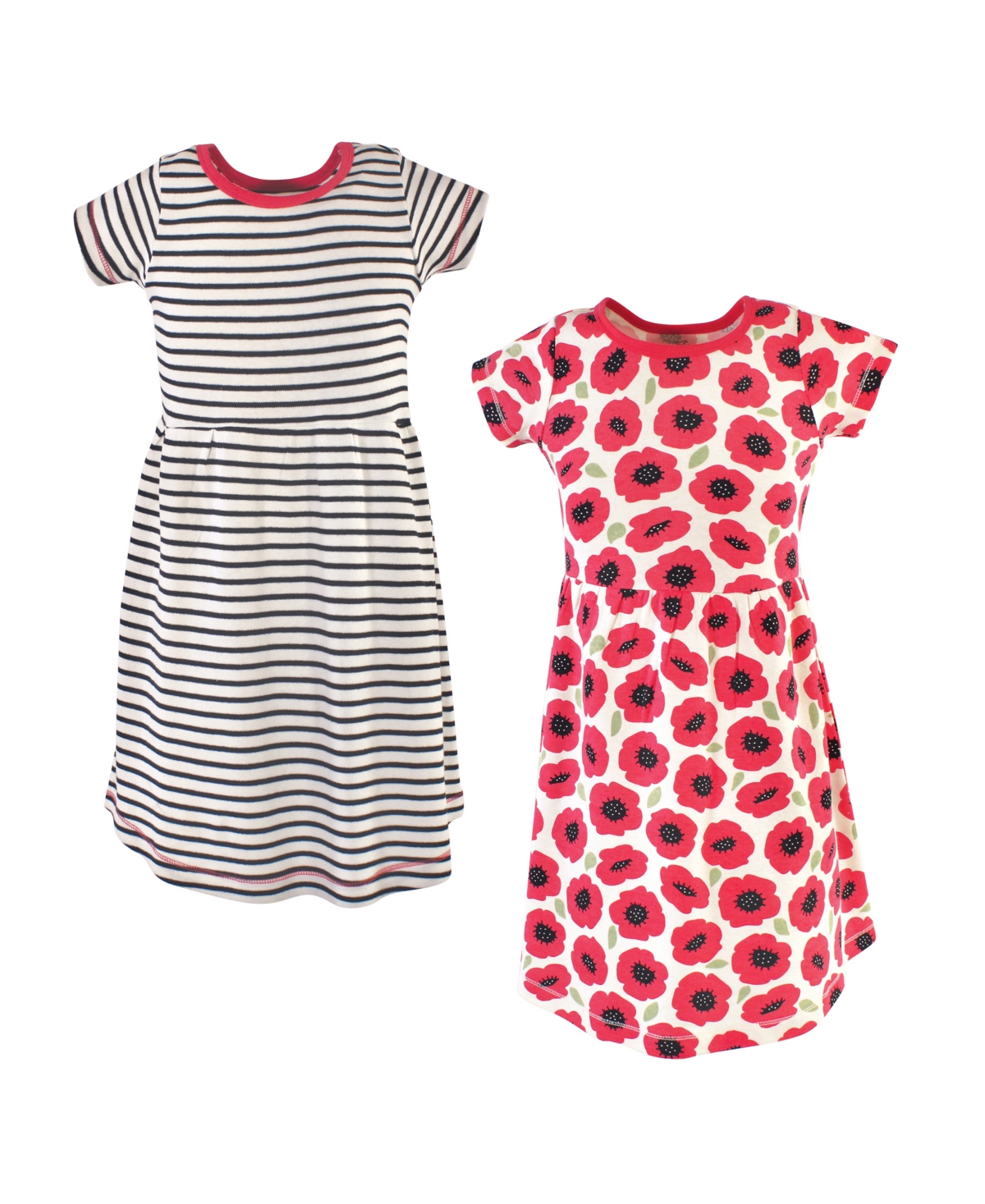 Touched by Nature Big Girls Natural Cotton Dresses Featuring Both Short Long Sleeves