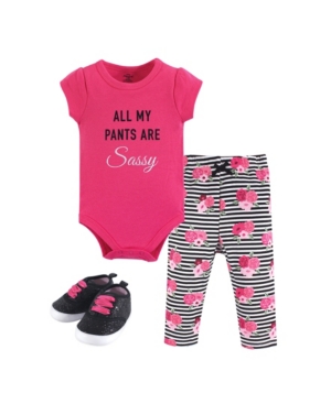 Little Treasure Baby Girl and Boy Bodysuit Pants and Pair of Shoes