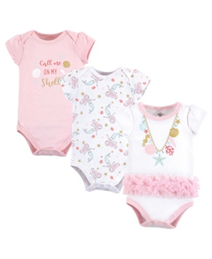 Little Treasure Baby Girl Cotton Bodysuits 3-Pack