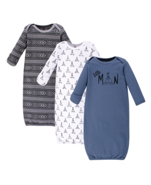 Yoga Sprout Baby Boy Cotton Gowns 3-Pack