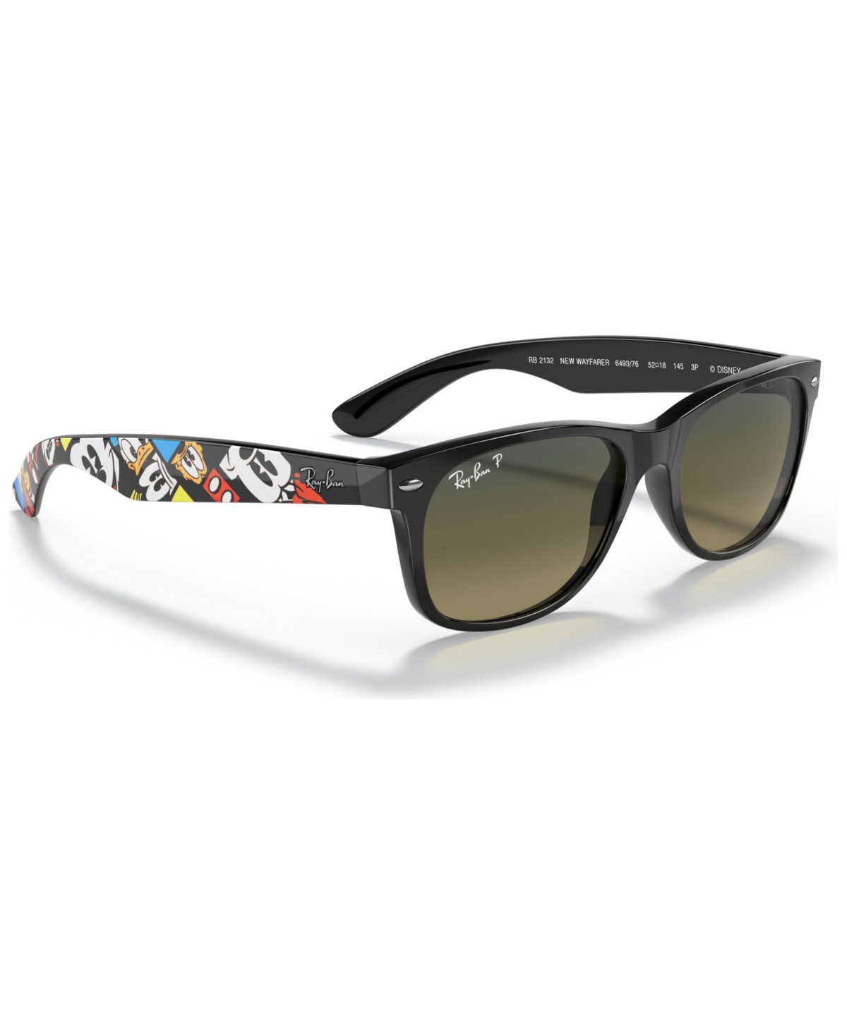 Ray Ban Disney Unisex Polarized Sunglasses, Rb2132 New Wayfarer