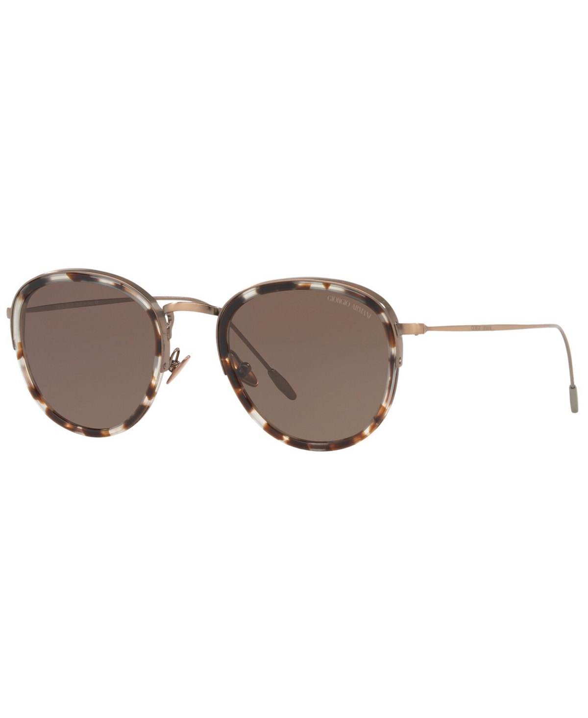 Giorgio Armani Men's Sunglasses In Transparent Army Green,brown