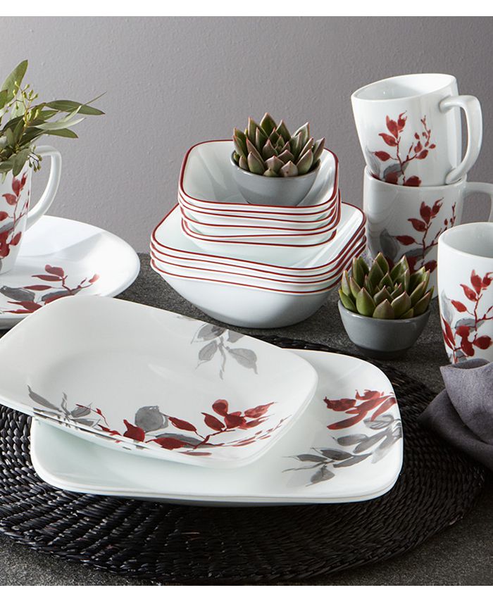 Corelle Kyoto Leaves 42Pc. Set, Service for 8 Macy's