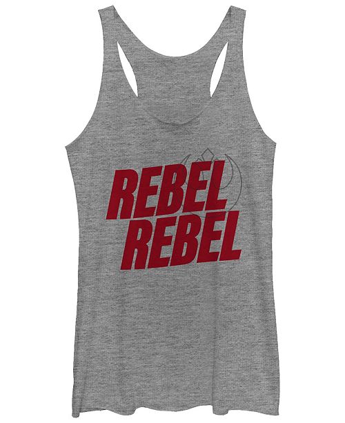 Fifth Sun Star Wars Bold Rebel Tri Blend Racer Back Tank Reviews Tops Women Macy S