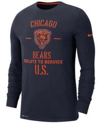 Nike Men's Chicago Bears Salute To Service Dri-FIT Cotton Long Sleeve  T-Shirt - Macy's