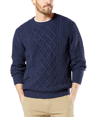 Dockers Men's Alpha Cable Sweatshirt, Created for Macy's & Reviews ...