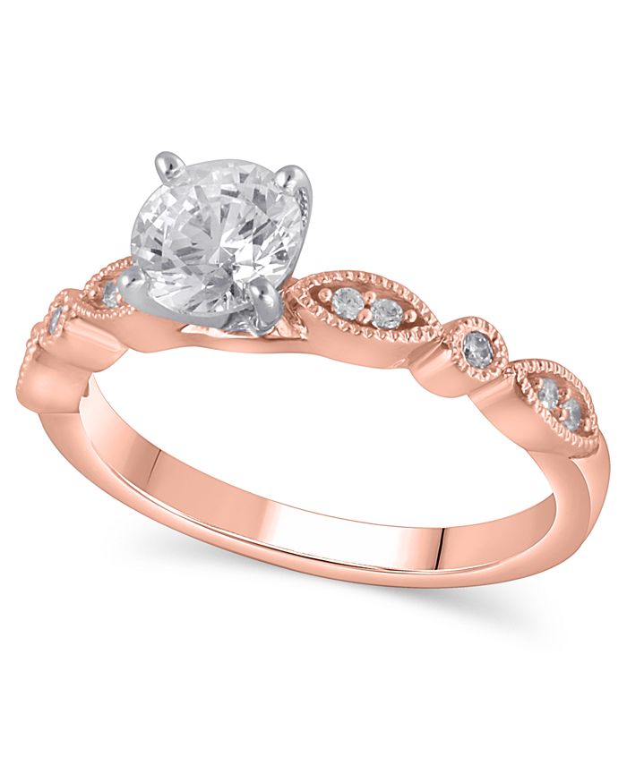 Macy's - Certified Diamond Engagement Ring (1 ct. t.w.) in 14k Rose Gold