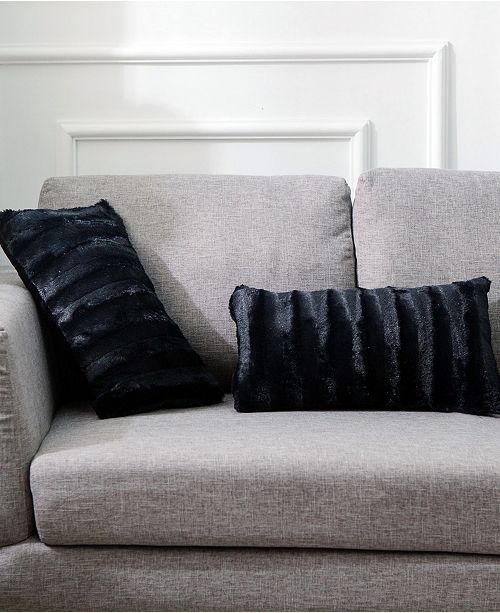 Cheer Collection Faux Fur 12 X 20 Throw Pillow Set Reviews