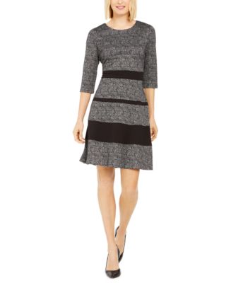 Connected Jacquard A-Line Dress - Macy's