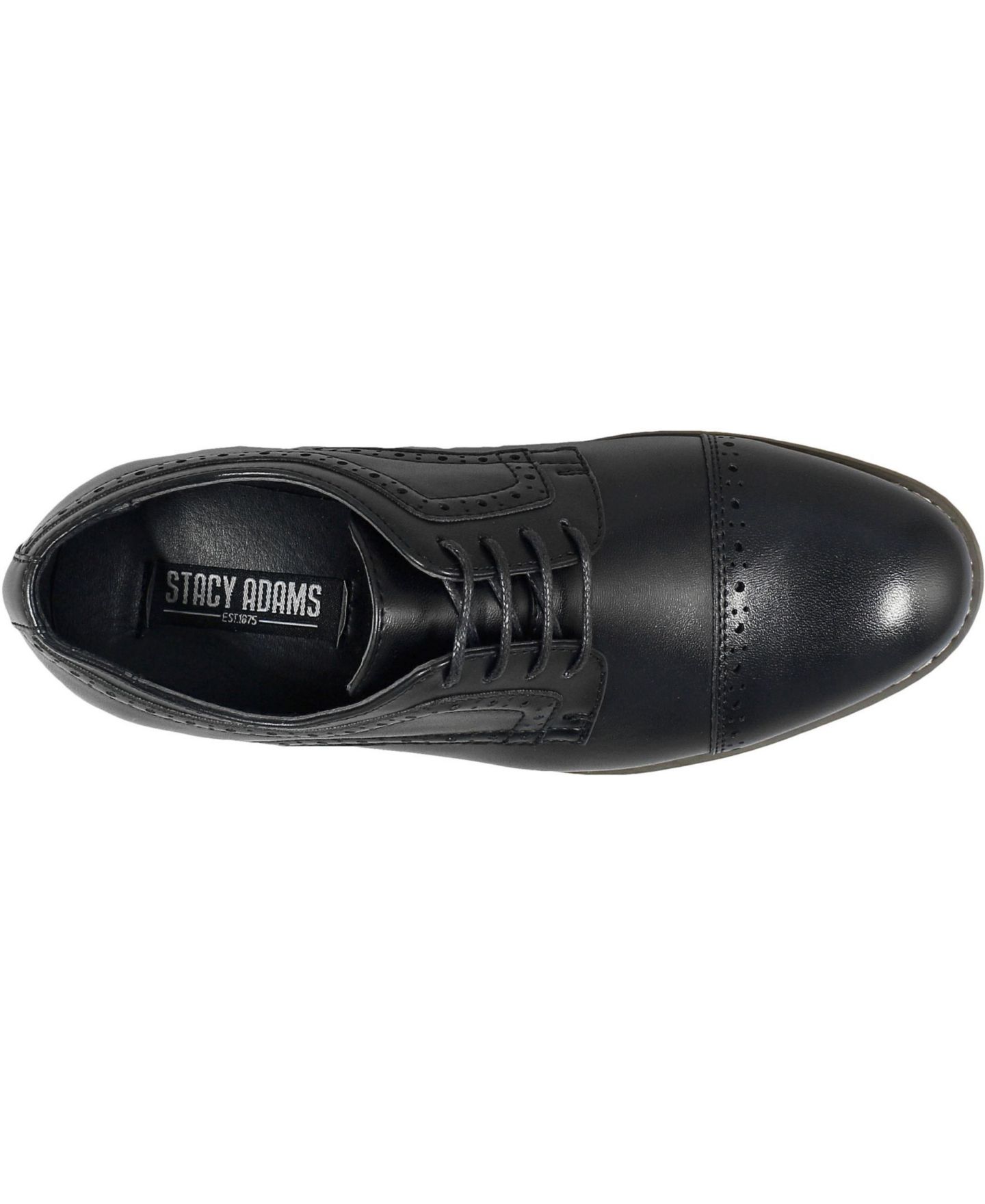 Туфли Stacy Adams Dickinson Cap Toe Oxford Shoe для мальчиков, цвет: Чёрный — фото 6