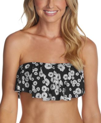 flounce bandeau bikini top