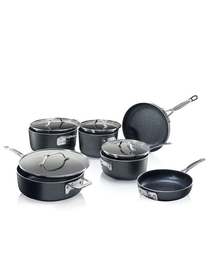Granitestone Stackable Pots and Pans Set Nonstick, 10 Piece Space Saving  Complete Kitchen Cookware Set with Ultra Nonstick Mineral & Diamond  Coating