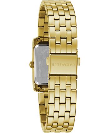 Caravelle - Women's Gold-Tone Stainless Steel Bracelet Watch 21x33mm