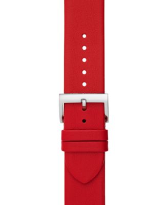 Tory Burch Women's McGraw Red Band For Apple Watch® Leather Strap 38mm/40mm