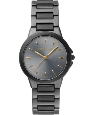 image of Rebecca Minkoff Women-s Cali Gray Pvd Stainless Steel Bracelet Watch 34mm